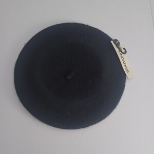 Nobo Blk Wool Beret Hat 1SFM